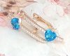 gold plated earrings with exclusive cubic zirconia