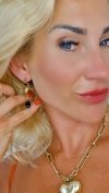 gold earrings made of stainless steel