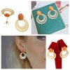 gold earrings made of stainless steel