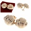 gold plated earrings with exclusive cubic zirconia