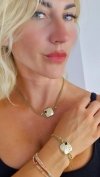 BRACELET GOLD CELEBRITY STAINLESS STEEL