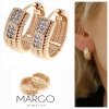 gold plated earrings with exclusive cubic zirconia