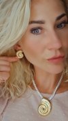gold earrings made of stainless steel
