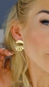 gold earrings made of stainless steel