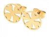 gold earrings made of stainless steel