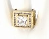 gold ring 18,60mm. gold-plated engagement xuping
