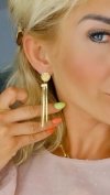 gold earrings made of stainless steel