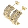 gold plated earrings with exclusive cubic zirconia