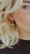 gold earrings made of stainless steel