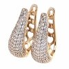 exclusive swarovski gold-plated earrings