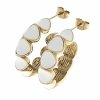 gold earrings made of stainless steel