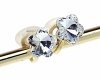 gold plated earrings with exclusive cubic zirconia