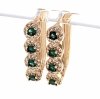 gold plated earrings with exclusive cubic zirconia
