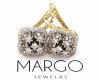 gold plated earrings with exclusive cubic zirconia