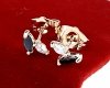 gold plated earrings with exclusive cubic zirconia