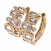 gold plated earrings with exclusive cubic zirconia