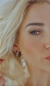 gold plated earrings with exclusive cubic zirconia