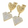 gold earrings made of stainless steel