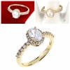 gold ring 18,60mm. gold-plated engagement xuping