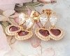 gold plated earrings with exclusive cubic zirconia