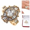 gold ring 18,60mm. gold-plated engagement xuping