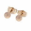 gold plated earrings with exclusive cubic zirconia