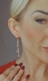gold earrings made of stainless steel