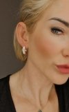 gold plated earrings with exclusive cubic zirconia