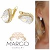 gold plated earrings with exclusive cubic zirconia