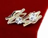 gold plated earrings with exclusive cubic zirconia