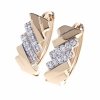 gold plated earrings with exclusive cubic zirconia