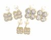 gold plated earrings with exclusive cubic zirconia