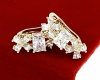 gold plated earrings with exclusive cubic zirconia