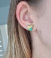 gold earrings made of stainless steel