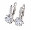 gold plated earrings with exclusive cubic zirconia