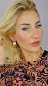 gold plated earrings with exclusive cubic zirconia