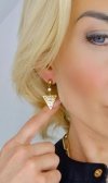 gold earrings made of stainless steel