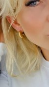 gold earrings made of stainless steel