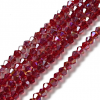 Glass beads faceted strands