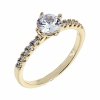 gold ring 18,60mm. gold-plated engagement xuping