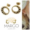 gold earrings made of stainless steel