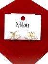 gold plated earrings with exclusive cubic zirconia