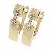 gold plated earrings with exclusive cubic zirconia