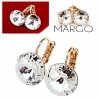 0212 Kolczyki złote Austrian Crystal cyrkonia pozłacane 18k Xuping wiszące