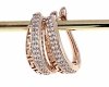 1500 Kolczyki złote cyrkonia pozłacane rose gold Xuping wiszące