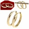 0137 Kolczyki złote pozłacane wiszące 14K Aisadi angielskie zapięcie koła 2,5cm