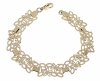 4368 Piękna Bransoletka złota 18cm stal chirurgiczna 316L  ażurowa 