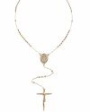 1210 Złoty łańcuszek 60cm naszyjnik pozłacany 18K Xuping krawatka krzyżyk medalik