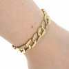 533 Bransoletka złota elegancka 19cm cyrkonie pozłacana 14k Viki Lady