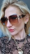 ok51 Damskie okulary przeciwsłoneczne ozdobne lato wakacje UV400